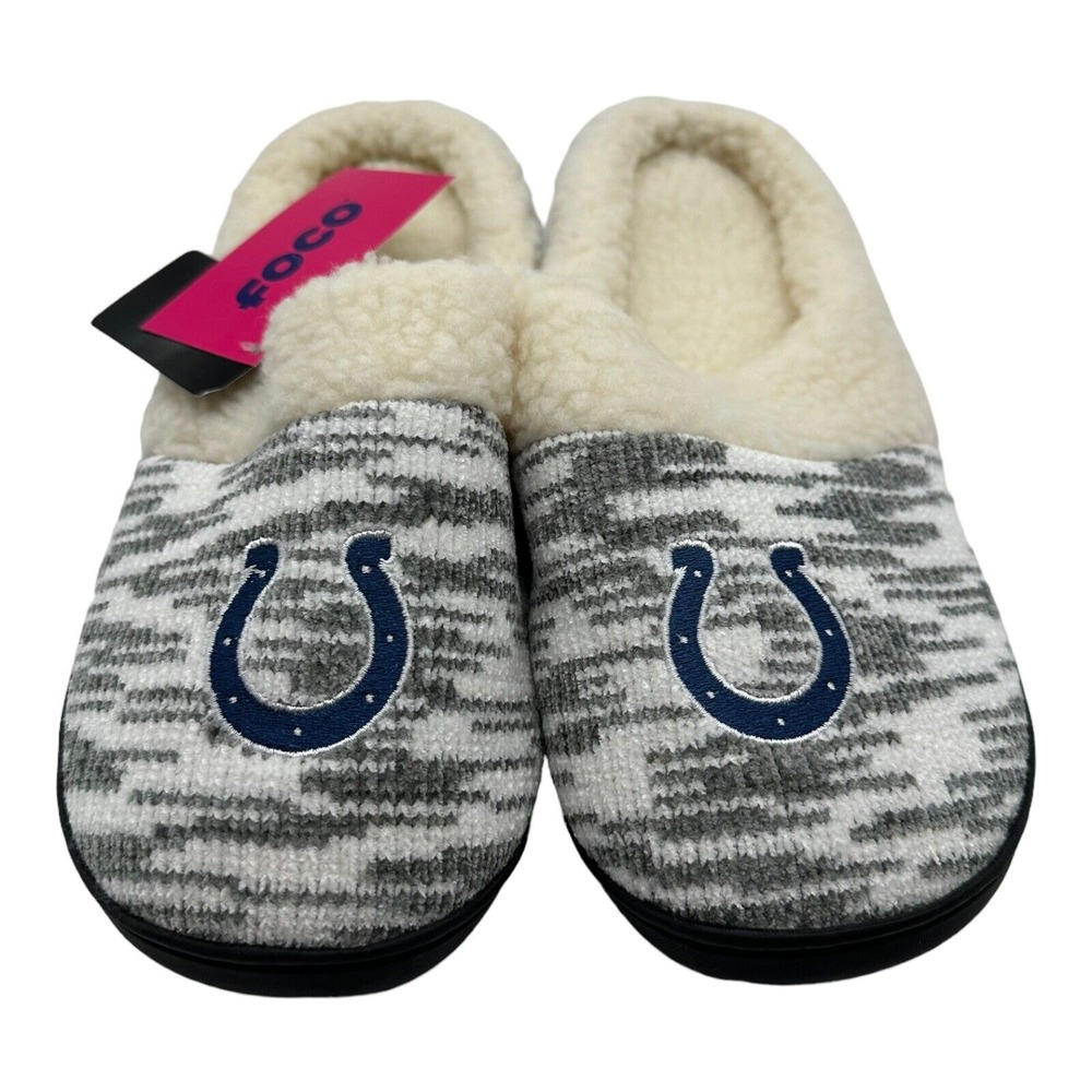 Women's FOCO Indianapolis Colts NFL Slippers Slip On House Shoes Size XL‎ 11/12